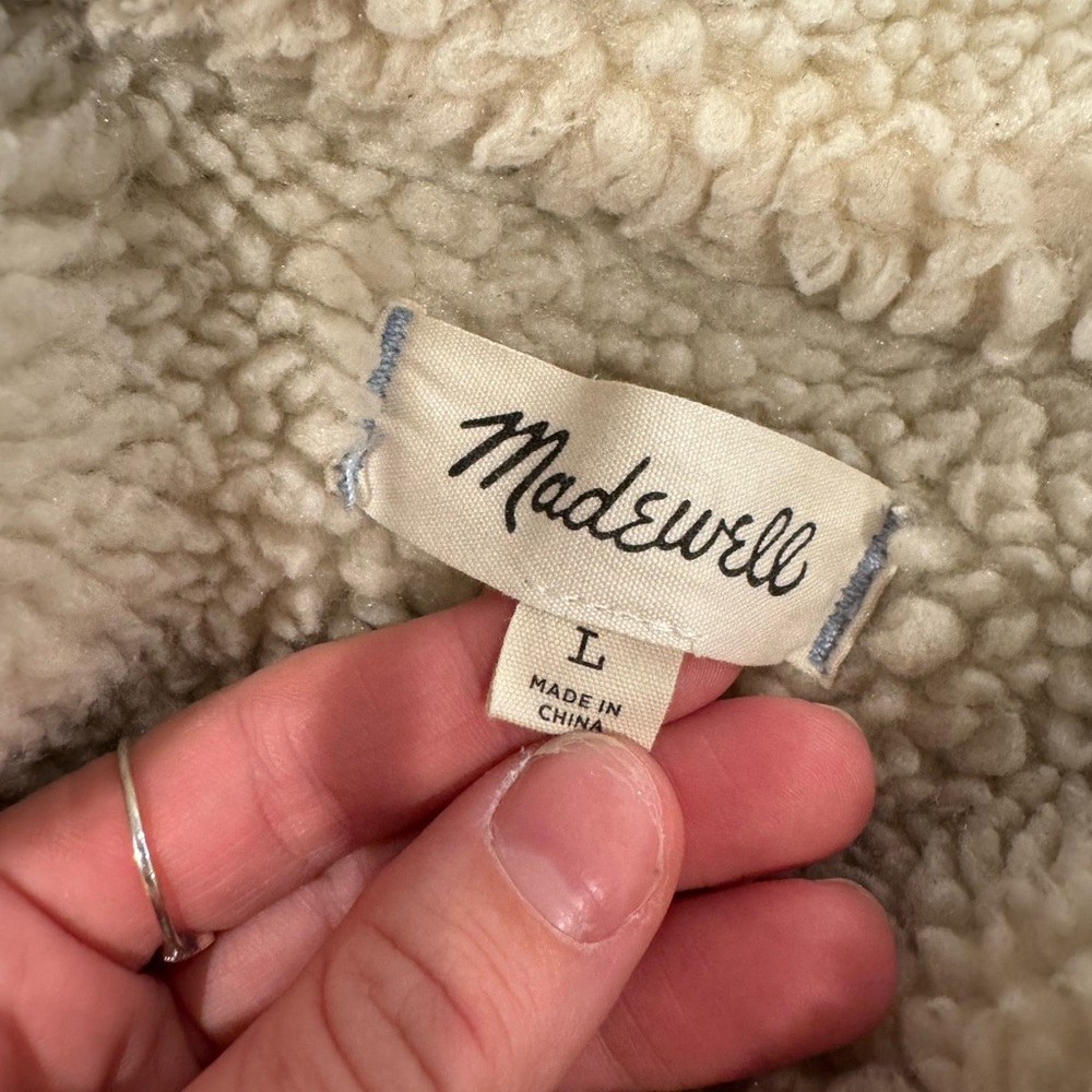 Madewell Lined Jean Jacket Size Large - Picture 5 of 5
